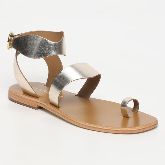 IMPERIA sandales en cuir gold