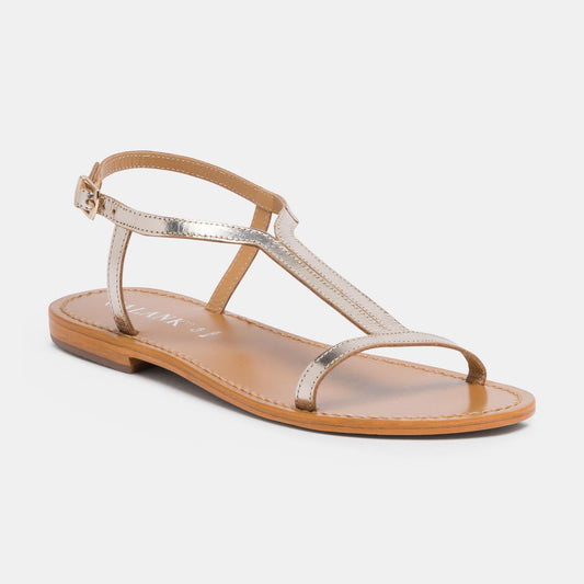 INHAUMA sandales en cuir gold