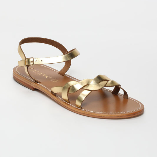 Josephine sandales en cuir dark gold
