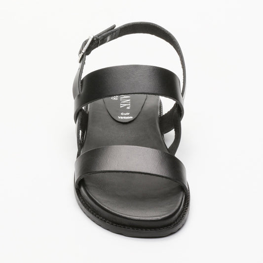 LACHE sandales en cuir black