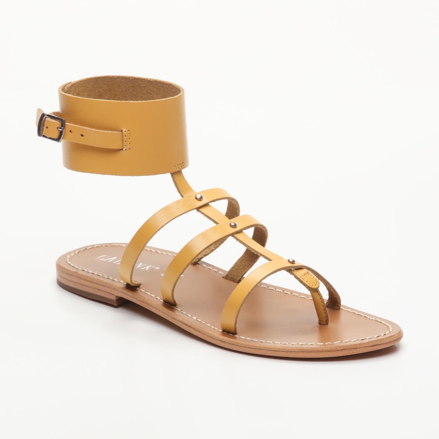 LAMON sandales en cuir yellow
