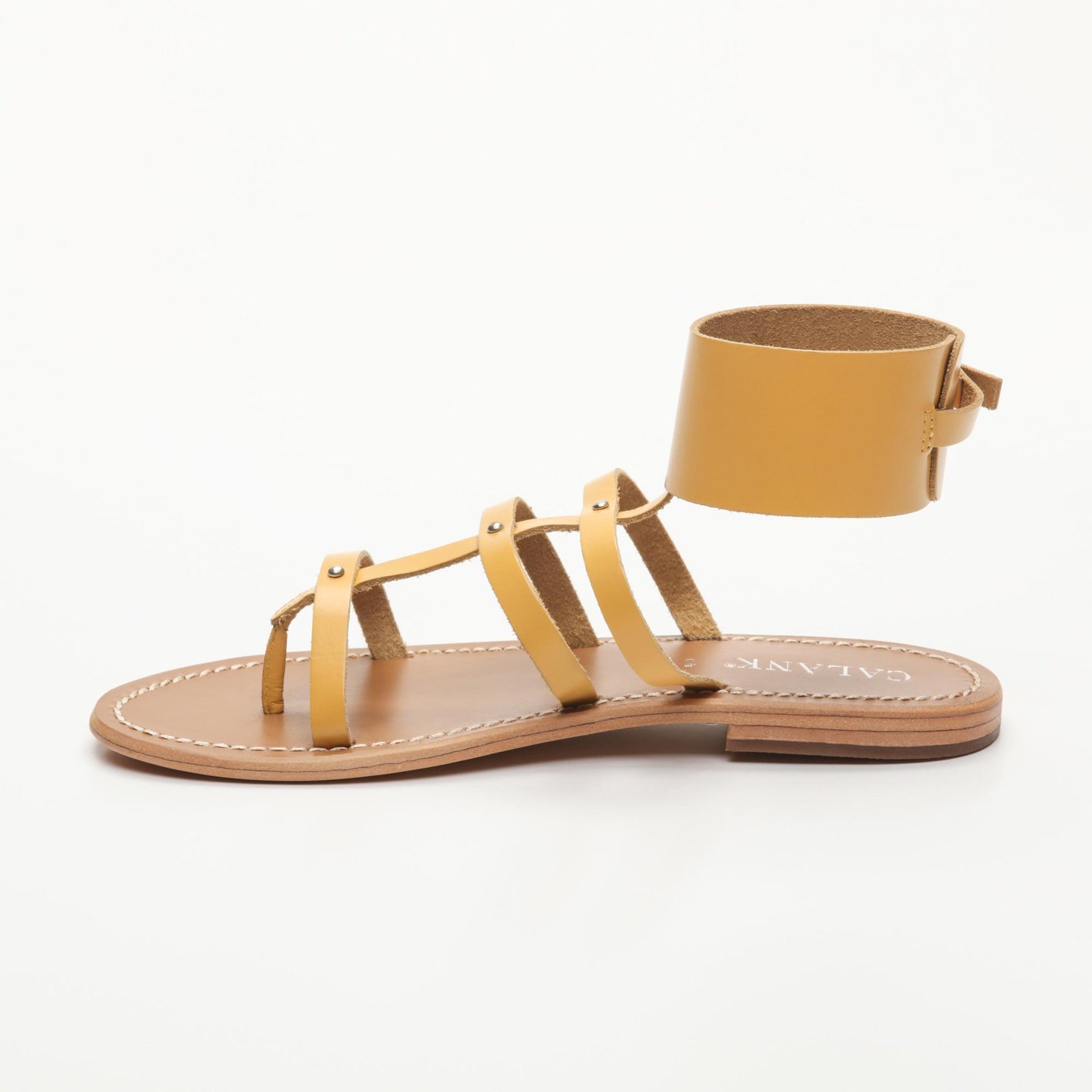 LAMON sandales en cuir yellow