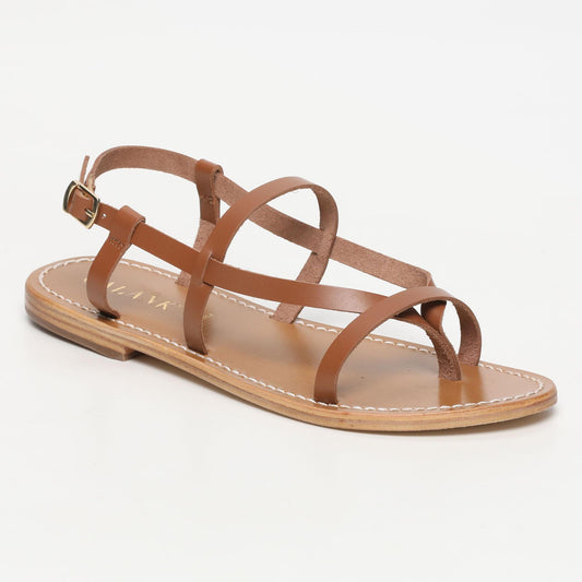 LAUTARO sandales en cuir camel
