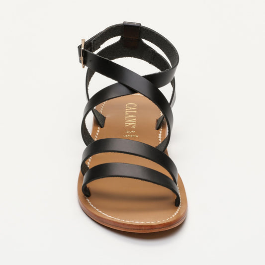 LIEN sandales en cuir black