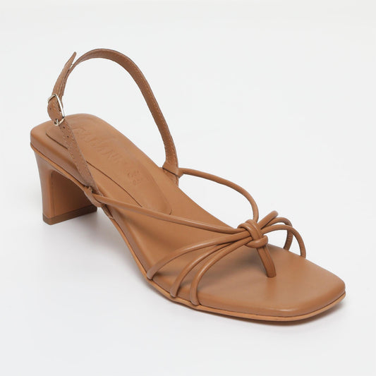 LOMASI sandales en cuir light tan