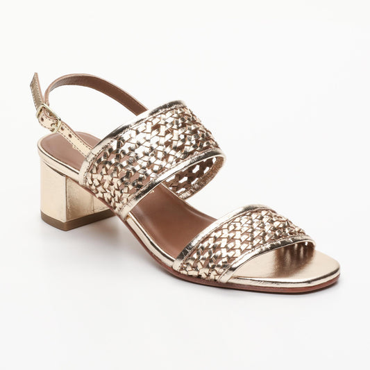 LOREA sandales en cuir gold