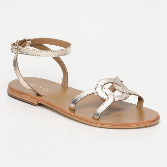 LUCERA sandales en cuir gold