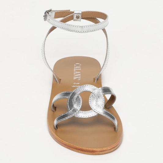 LUCERA sandales en cuir silver