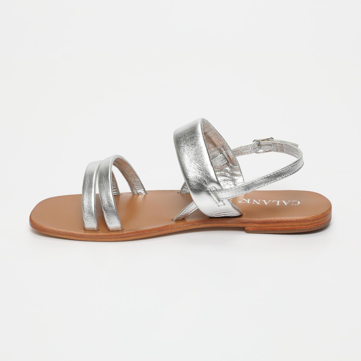 MADE sandales en cuir silver