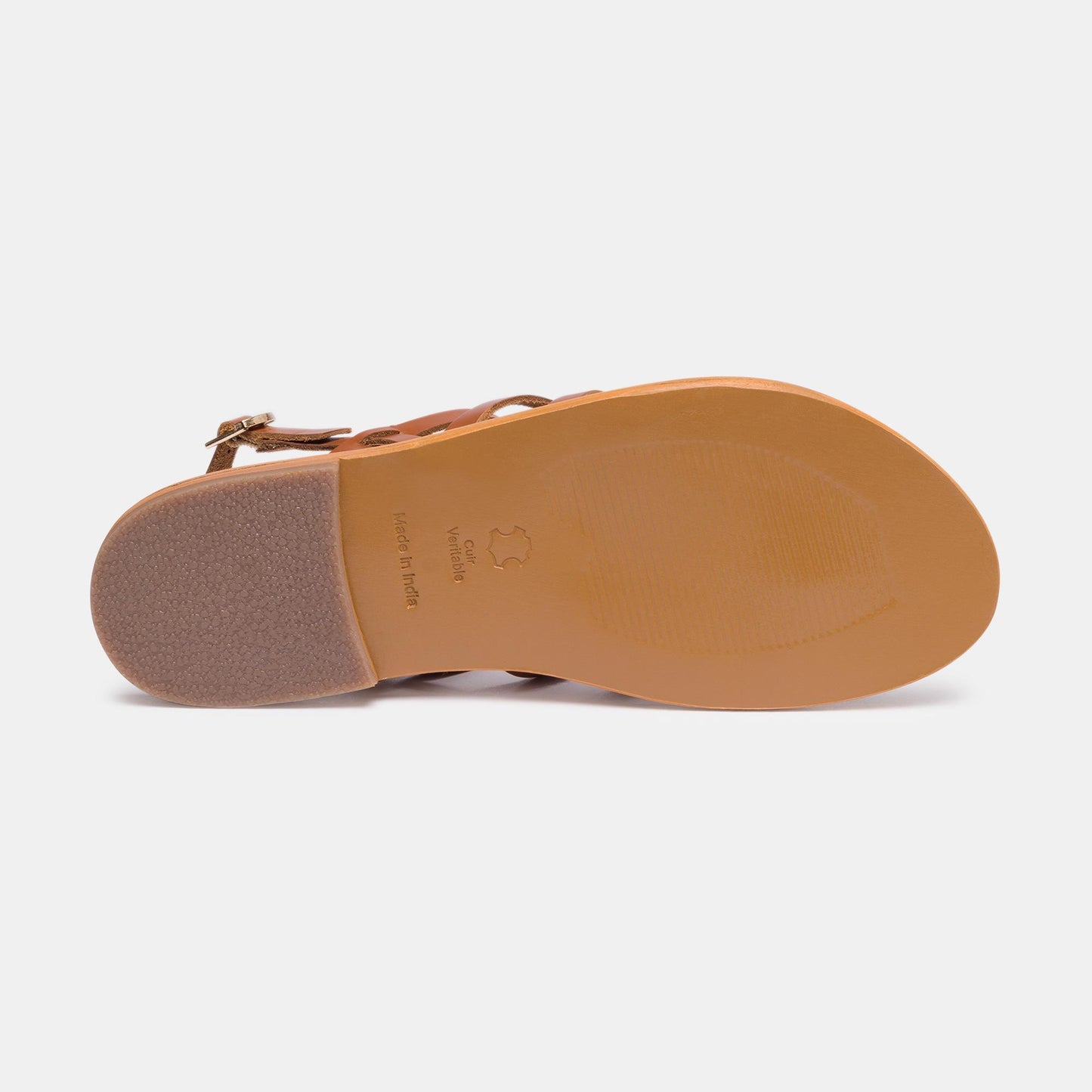 MAITEN sandales en cuir camel