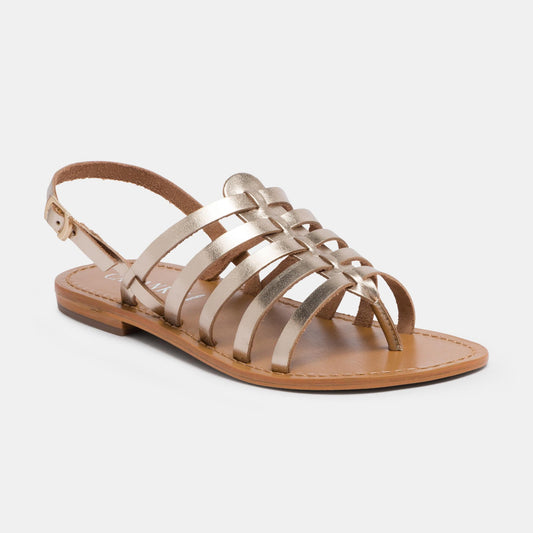 MAITEN sandales en cuir gold
