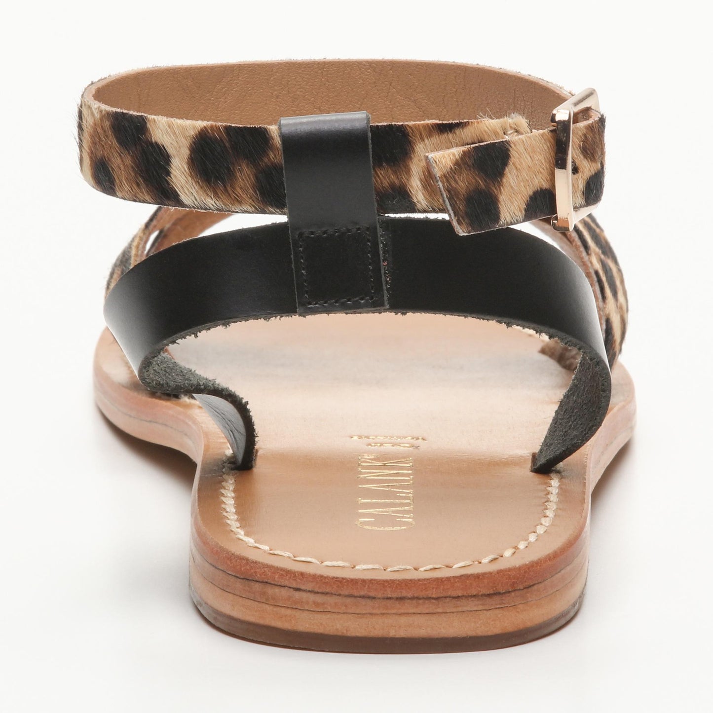 MANSI sandales en cuir leopard black