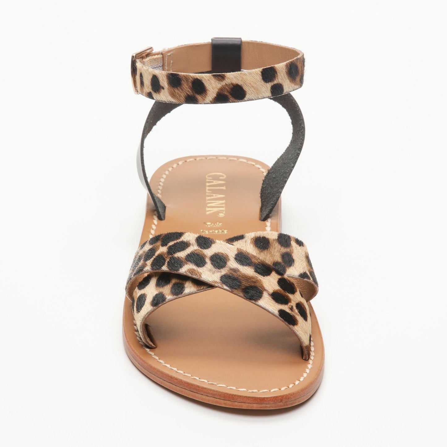 MANSI sandales en cuir leopard black