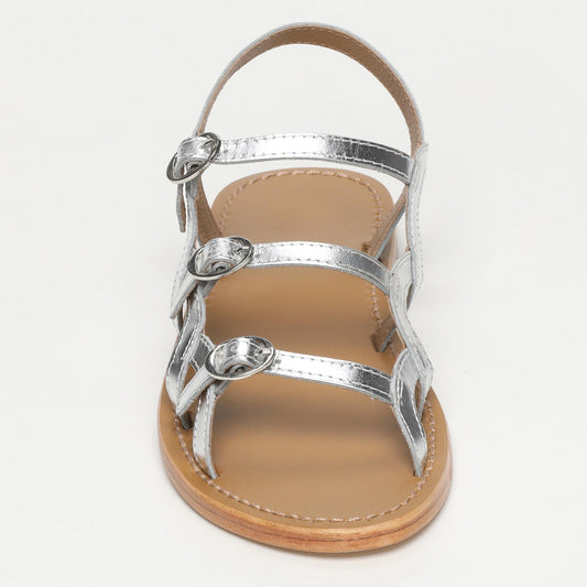 MASSA sandales en cuir silver