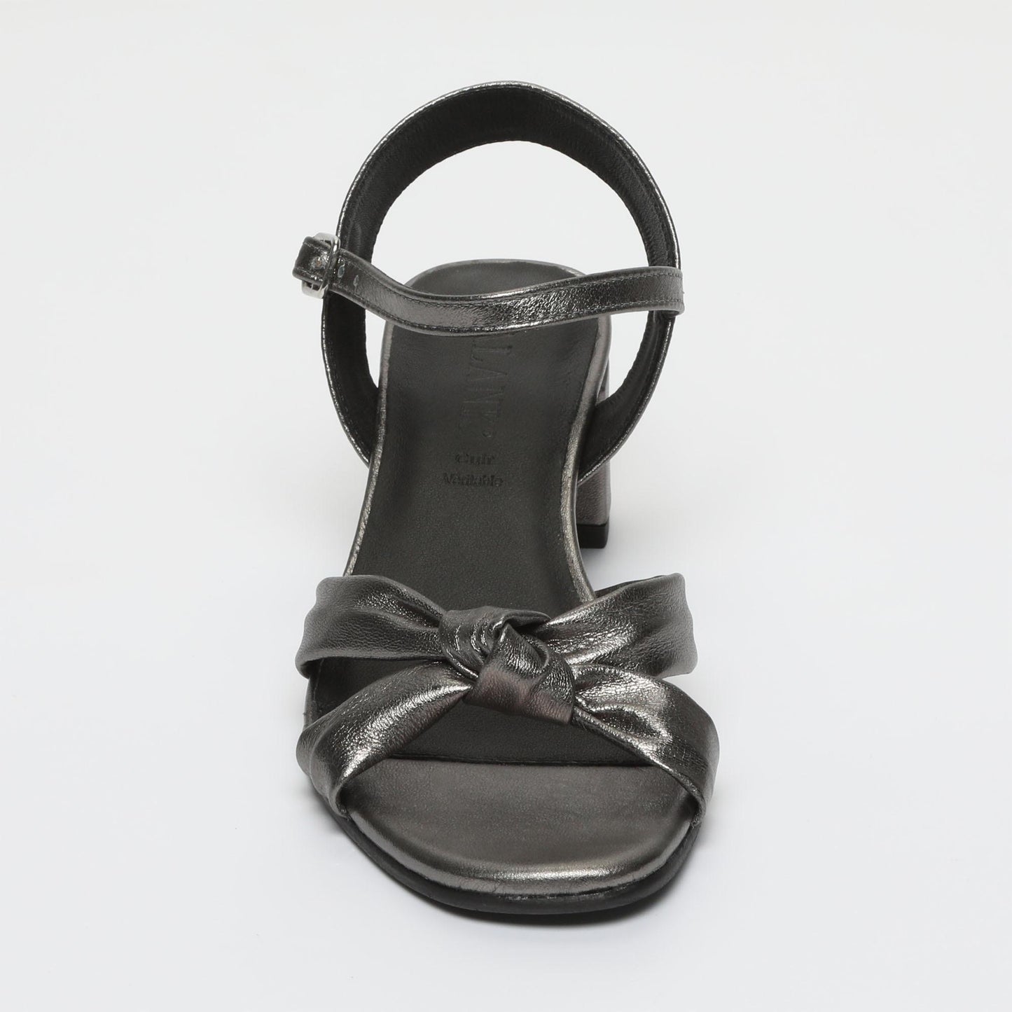 MEIKA sandales en cuir pewter