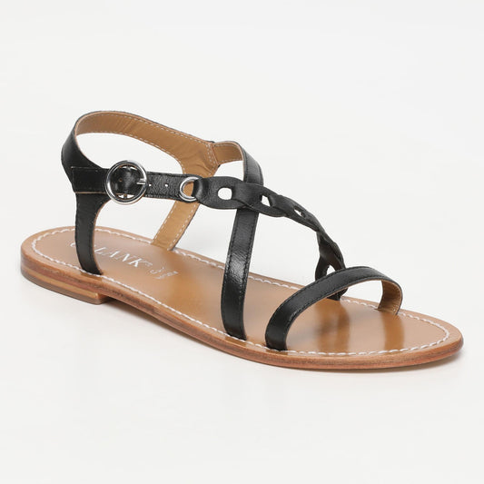 MESETA sandales en cuir black