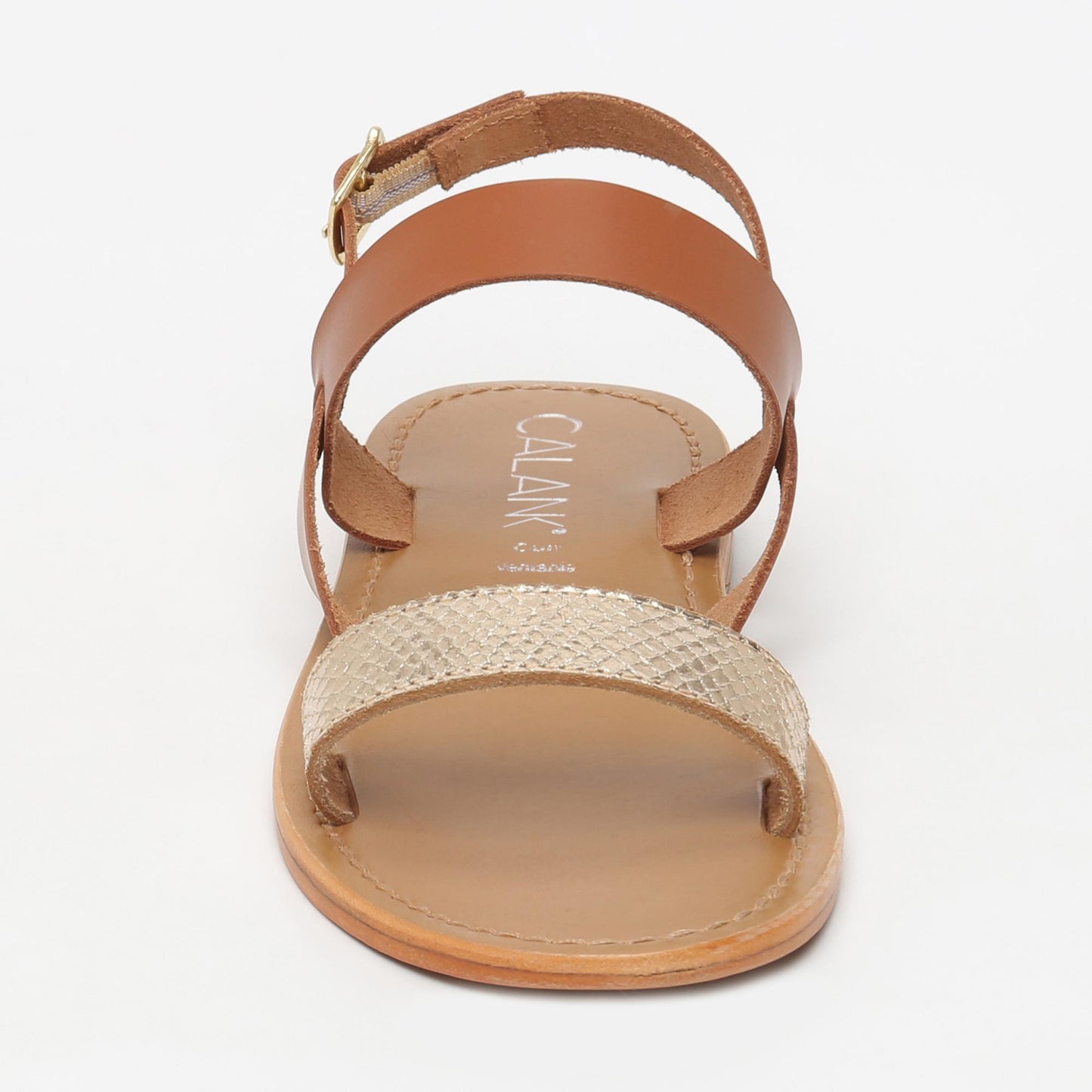 MILAGROSA sandales en cuir camel gold