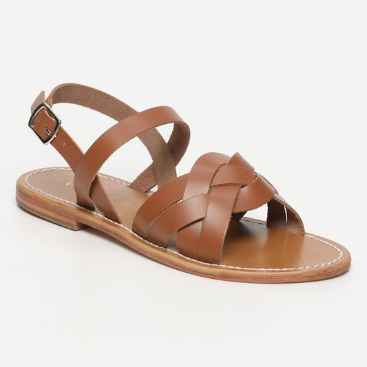 MOLINARI sandales en cuir camel