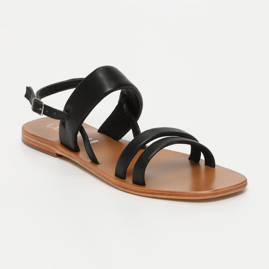 Made sandales en cuir black