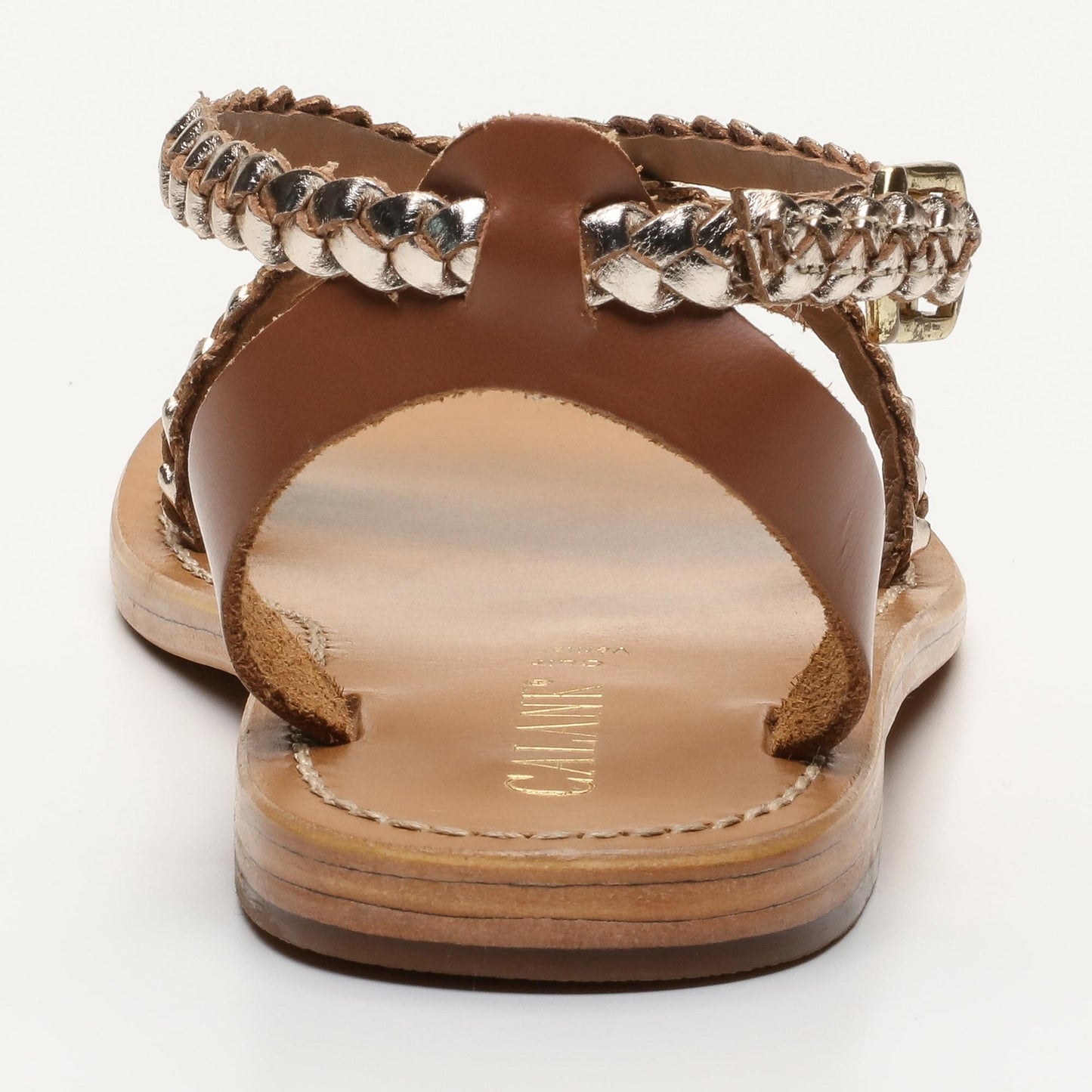 NADEEN sandales en cuir camel gold