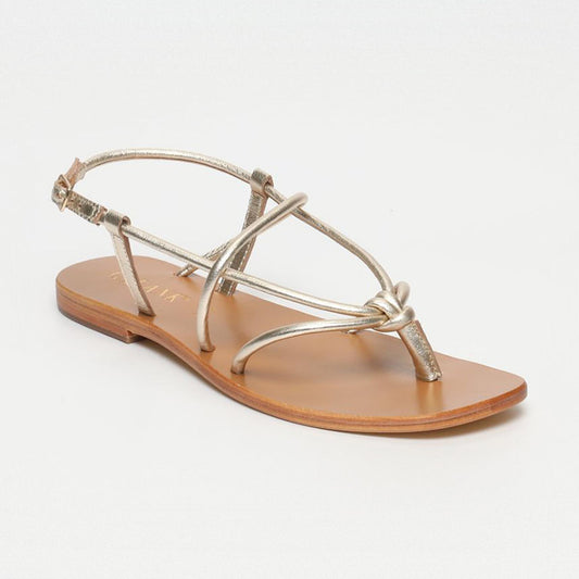 NAHAL sandales en cuir gold