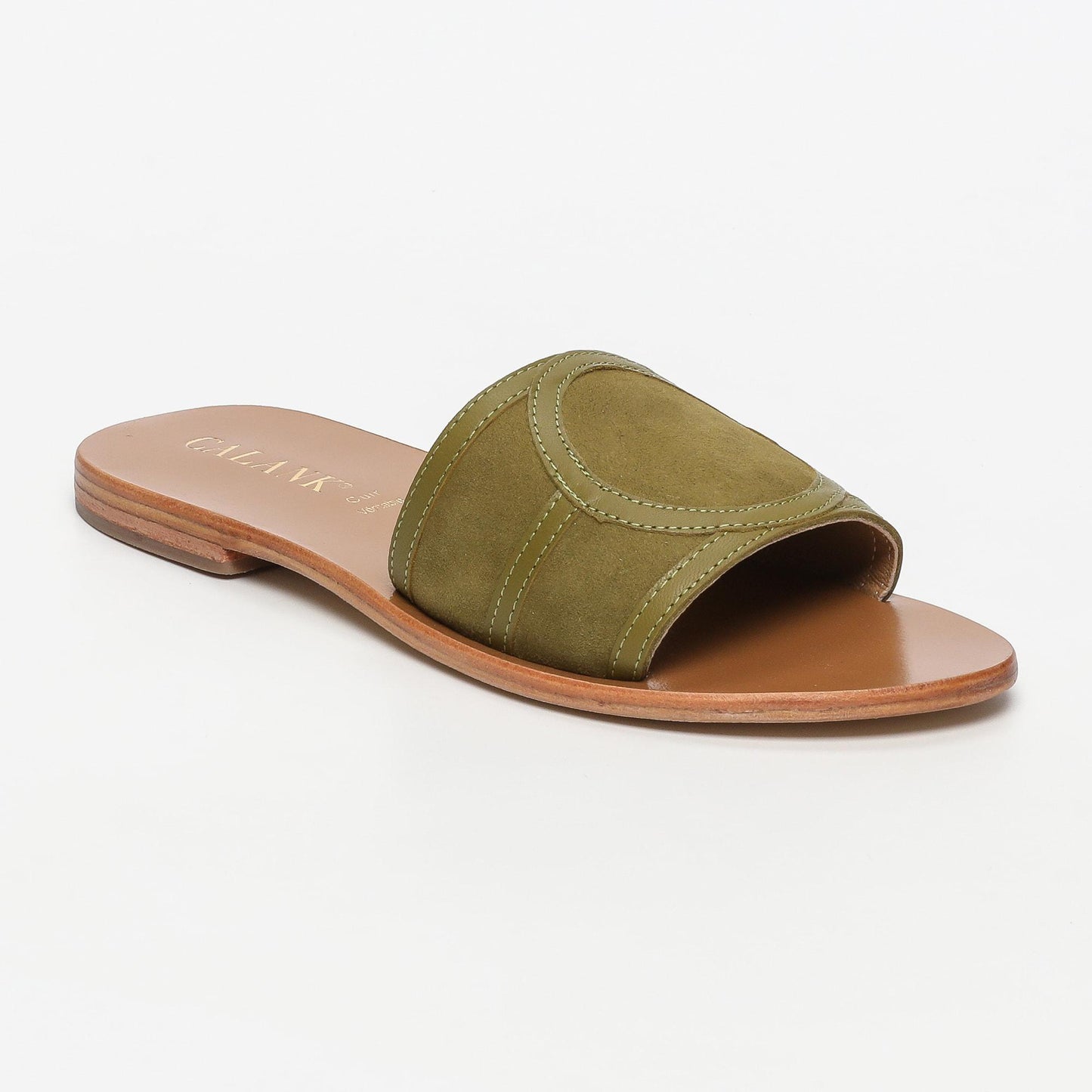 NARIMAN sandales en cuir olive