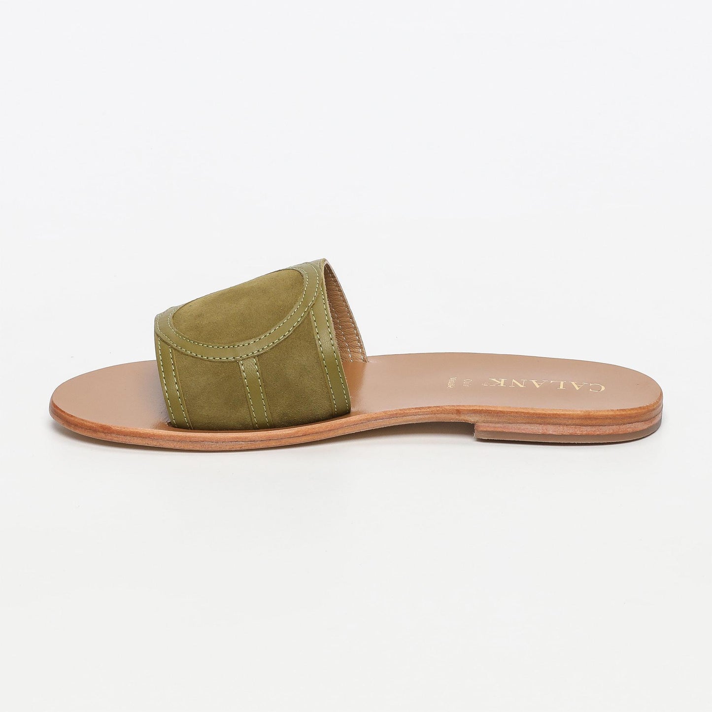 NARIMAN sandales en cuir olive
