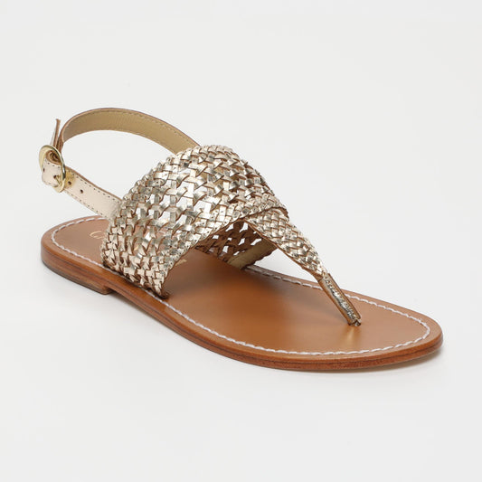 Naia sandales en cuir gold