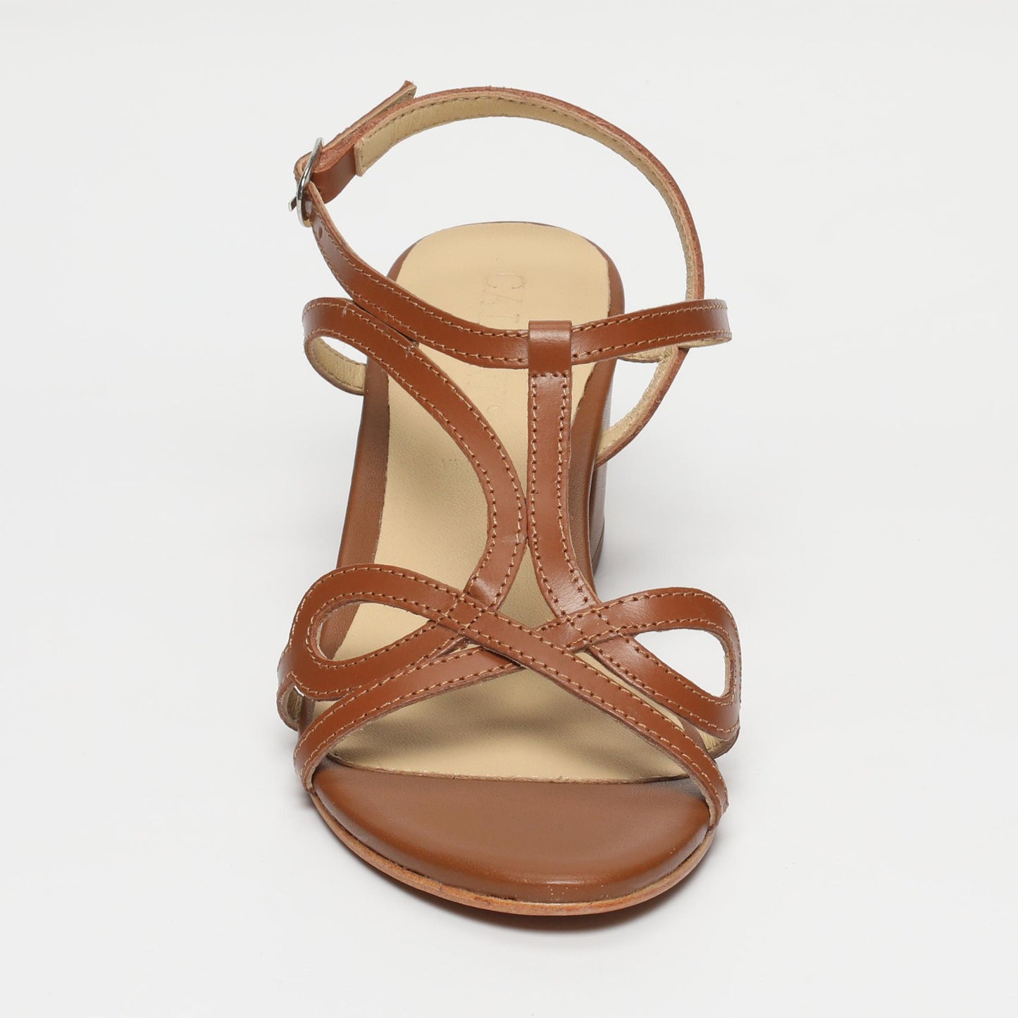 Nana sandales en cuir camel