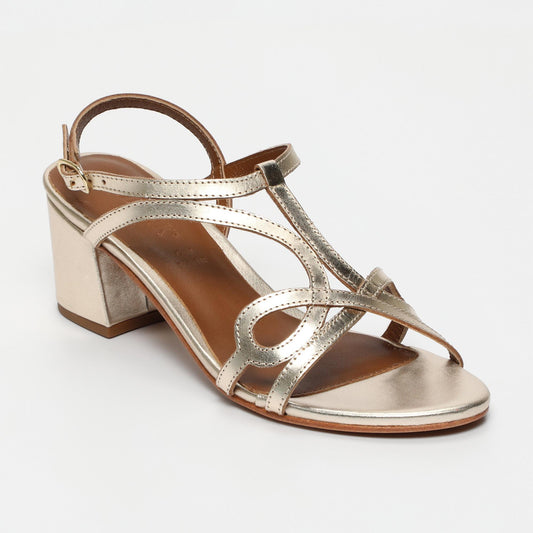Nana sandales en cuir gold