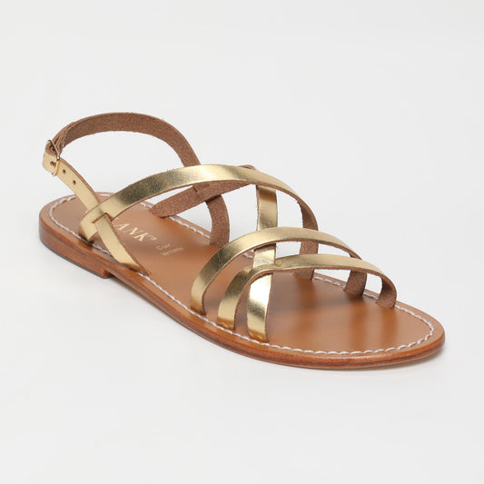 Nata sandales en cuir dark gold
