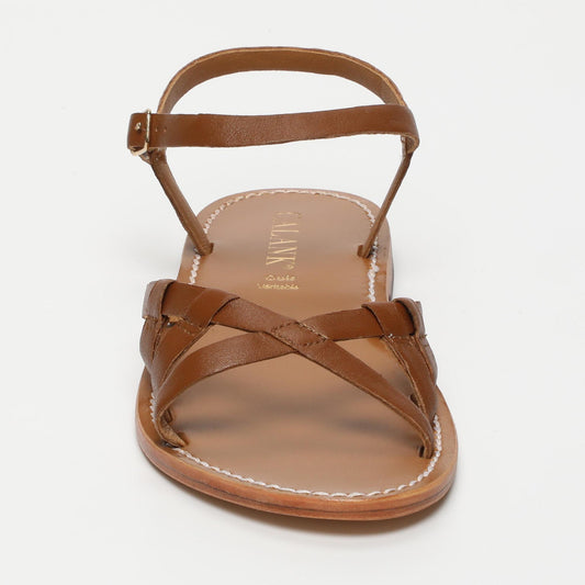 Natalia sandales en cuir camel
