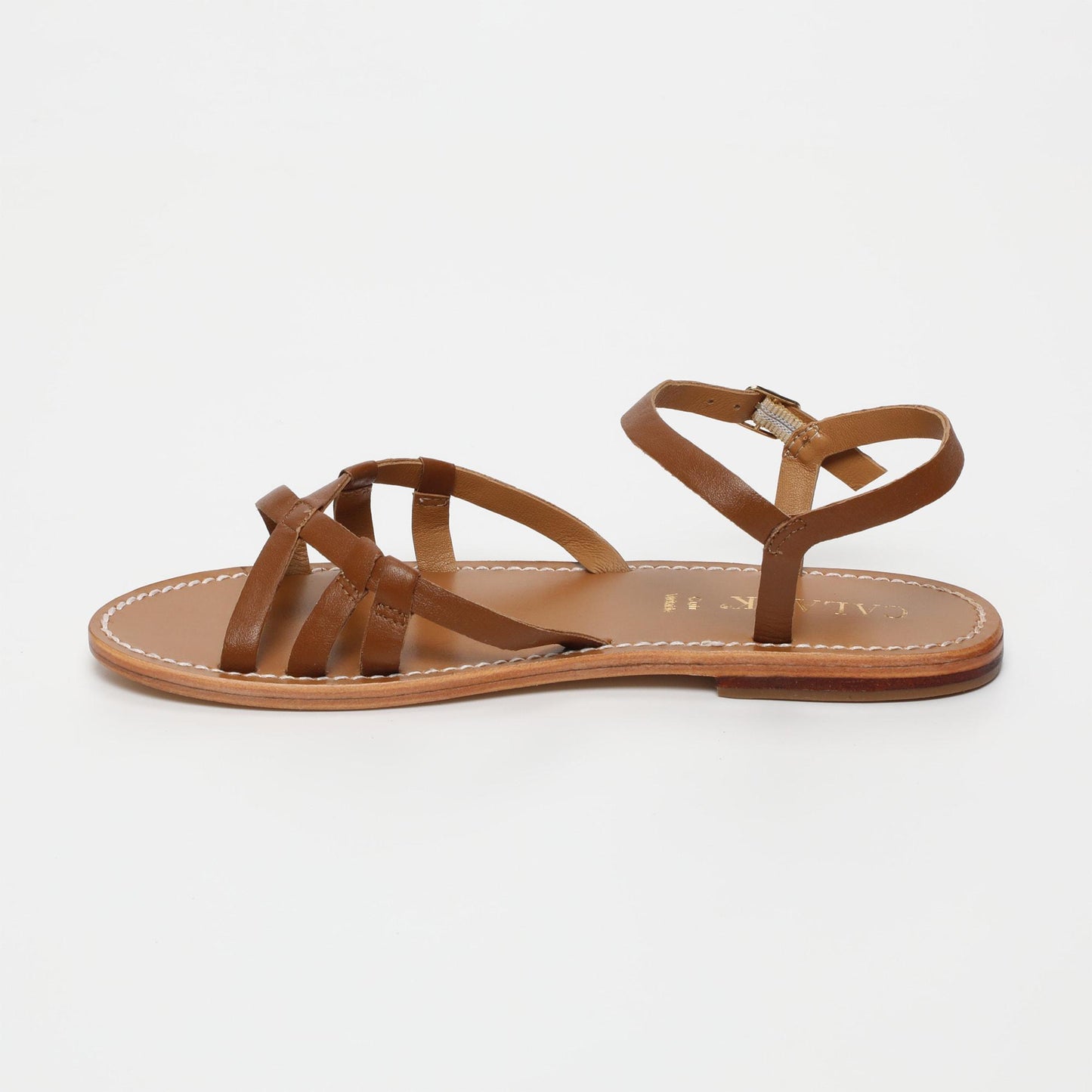 Natalia sandales en cuir camel