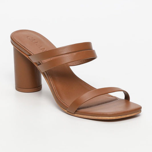 Natalie sandales en cuir camel
