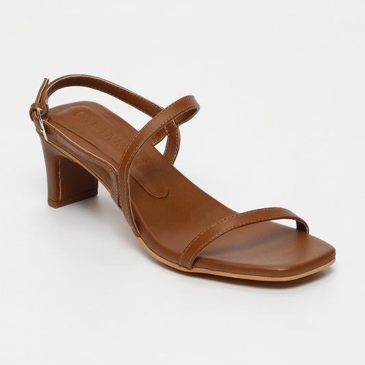 Natasha sandales en cuir camel
