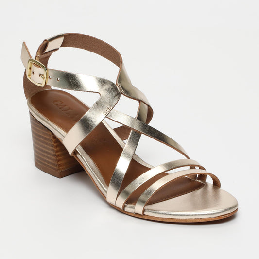 Nellie sandales en cuir gold