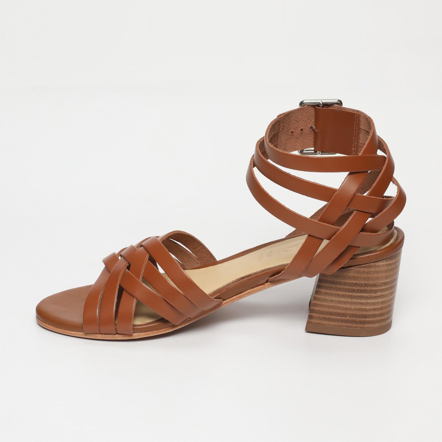 Nerine sandales en cuir camel