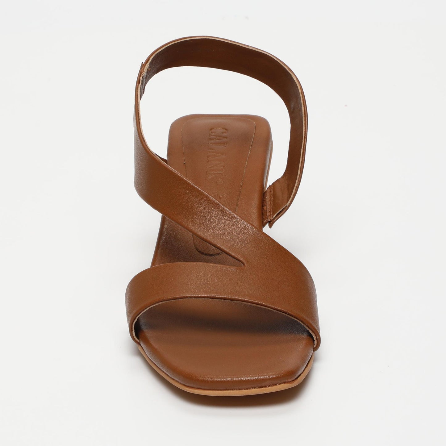 Netia sandales en cuir camel