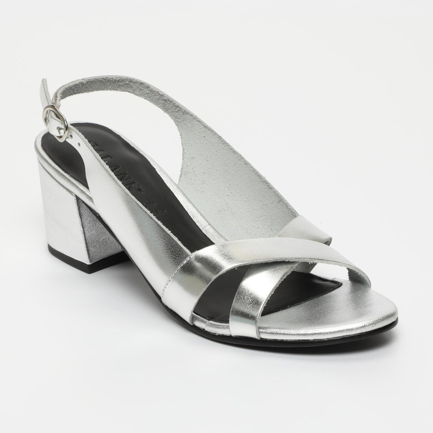 Netty sandales en cuir silver