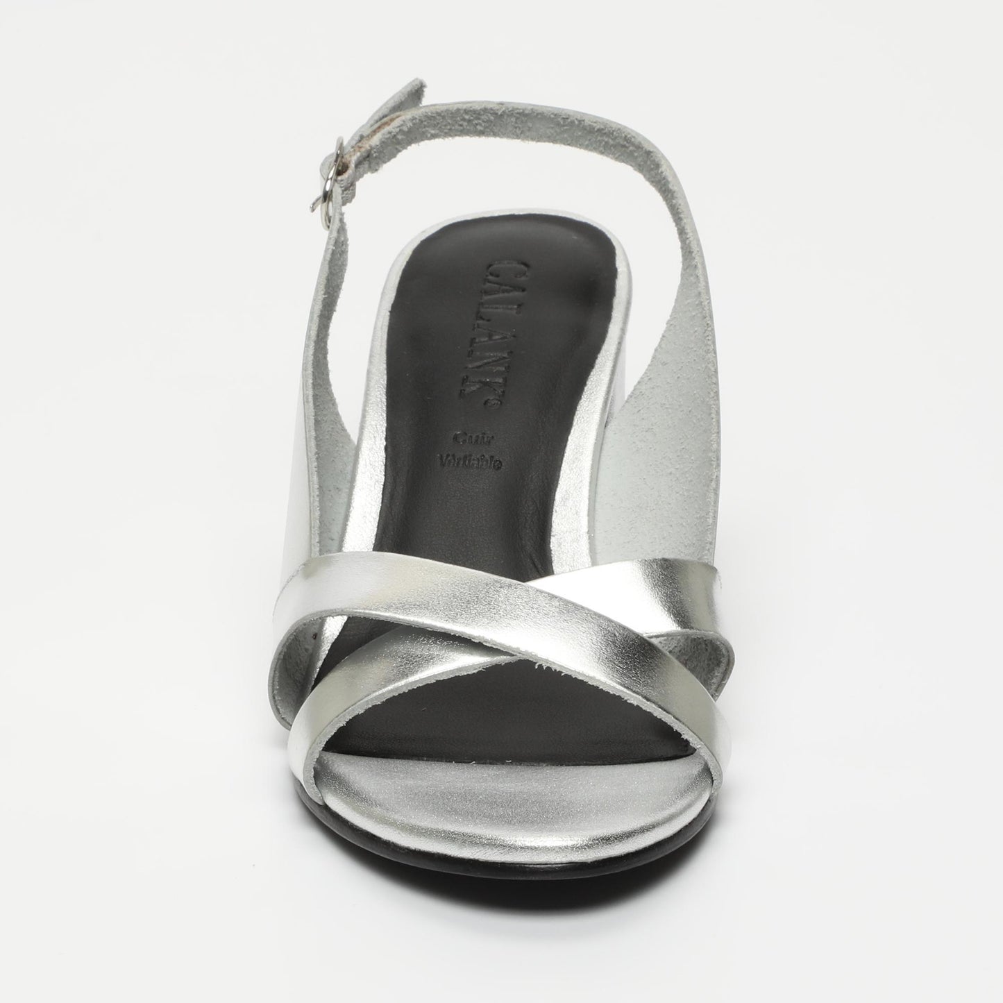 Netty sandales en cuir silver