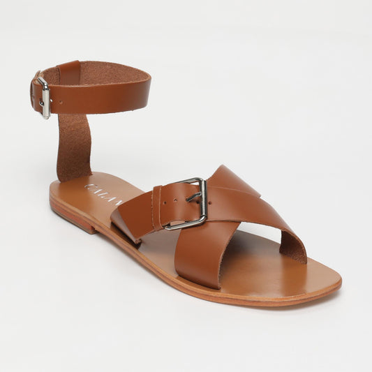 Nevaeh sandales en cuir camel