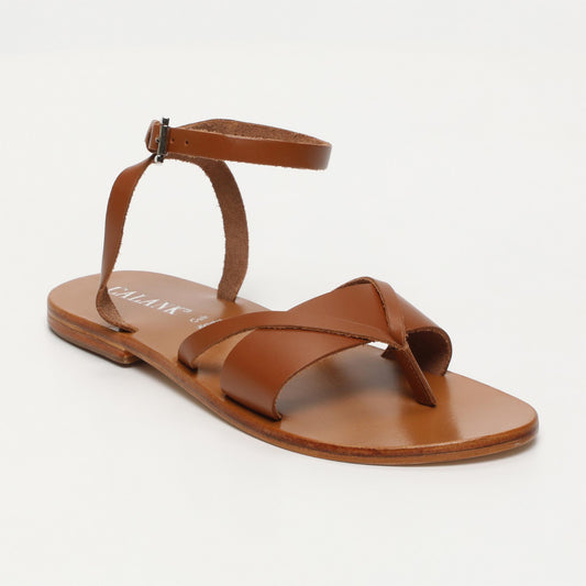 Neve sandales en cuir camel