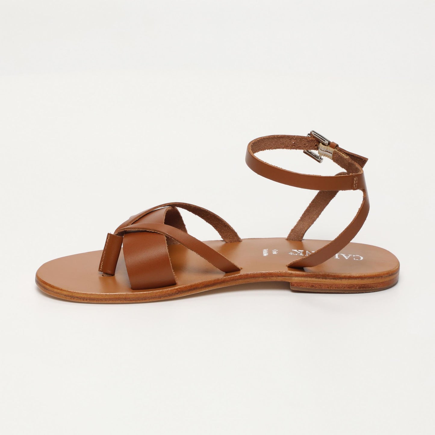 Neve sandales en cuir camel