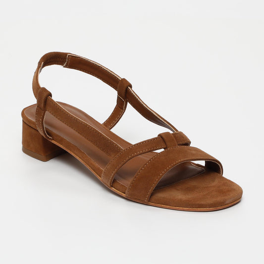 Nia sandales en cuir camel