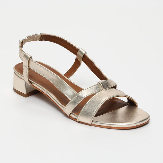 Nia sandales en cuir gold