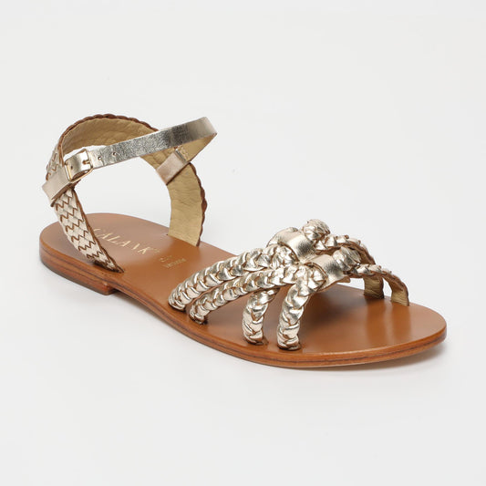 Niah sandales en cuir gold