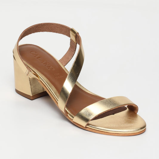 Ninon sandales en cuir dark gold