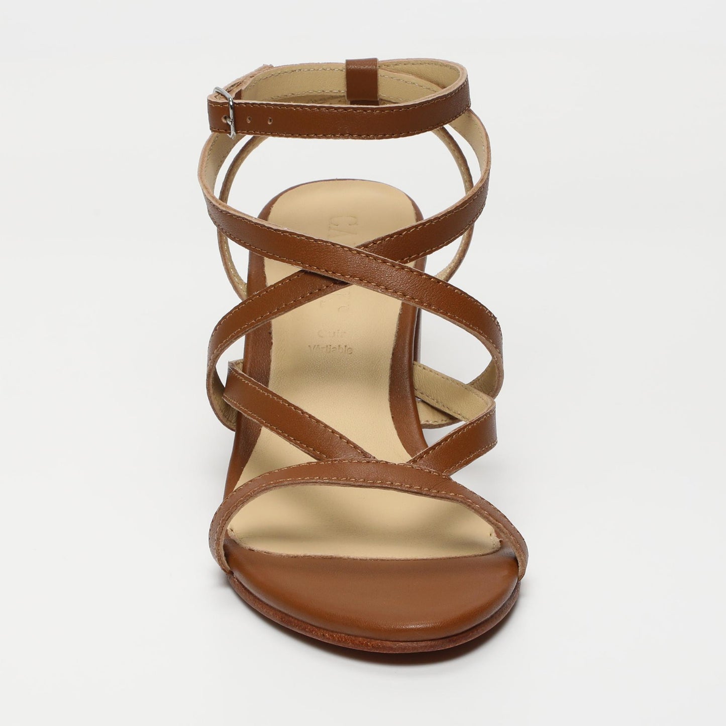 Nitsa sandales en cuir camel