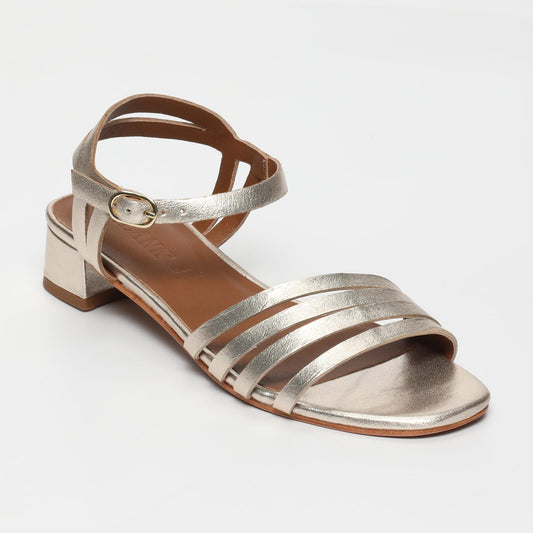 Nonah sandales en cuir gold