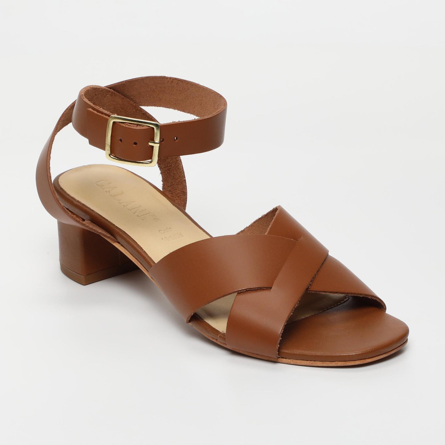 Nonna sandales en cuir camel